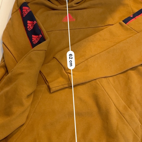 Men’s Adidas hoodie, size medium, in brown, blue, and red. - Picture 8 of 9